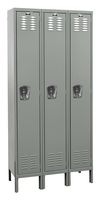 Hallowell U3226-1A-HG Premium Locker, 36" Width x 12" Depth x 66" Height, Single Tier, 3-Wide, Assembled, 725 Gray