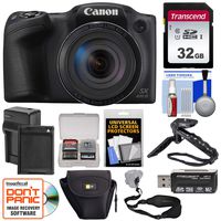 Canon PowerShot SX420 is Wi-Fi Digital Camera (Black) with 32GB Card + Battery & Charger + Case + Shooting Grip Tripod + Strap + Kit