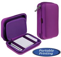 Navitech Purple Pocket/Portable/Mobile Printer Carrying Case Compatible with The Polaroid Mint Pocket Printer (Mesh Pocket Compatible with The Cable and Printing Paper)