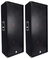 (2) Rockville RSG15.24 Dual 15 3000 Watt 3-Way 4-Ohm Passive DJ/PA Speaker