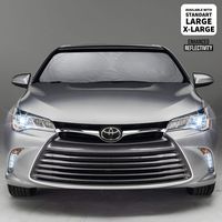 Car Windshield Sun Shade - True 210T Ultra Reflective Fabric for Maximum UV and Sun Protection - Car Shade Windshield - Windshield Protector - Sunshade for Car Windshield - (Large (63" x 35"))