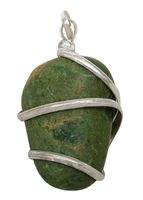 Harmonize Fuchsite Stone Wired Wrapped Reiki Healing Gemstone Pendant Spiritual Jewellery Healing