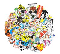 Skateboard Stickers 100 Pcs / Pack , Graffiti Vinyl Decal Stickers for Skateboard Snowboard Car Laptop Bicycle Dirt-Bike Luggage Kids Motorcycle - No-Duplicate Waterproof Sticker Pack - Yellow
