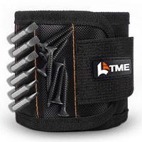 LATME Magnetic Wristband with 15 Strong Magnets for Holding Screws Nails Drill Bits-Best Armband Tool for DIY Handyman Unique Gift for Men