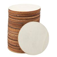 Juvale Unfinished Wood 3" Circle 36-Pack for DIY Crafts