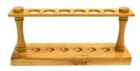 Eisco Labs Premium Wooden Test Tube Rack, (6) 22mm Holes, 9.5" Long