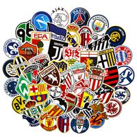 YOUTHSTORE Football Club Logo Laptop Stickers (50PCS) Soccer Club Stickers Water Bottle Luggage Snowboard Bicycle Skateboard Decal Teens Adult Waterproof Aesthetic Stickers(Football 50)