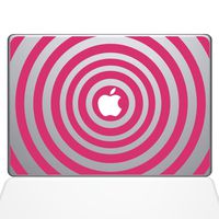 The Decal Guru 2048-MAC-13P-BG Music Waves Decal Vinyl Sticker, 13" MacBook Pro (2015 & Older), Pink
