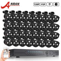 ANRAN 32 Channel 1080N AHD DVR Video Surveillance System with 32 HD 720P Indoor/Outdoor 1800TVL IP66 Weatherproof Night Vision CCTV Bullet Cameras NO HDD