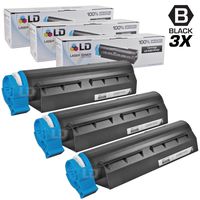 LD Compatible Toner Cartridge Replacement for Okidata 44574701 (Black, 3-Pack)