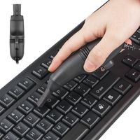 LinkStyle USB Keyboard Cleaner, Mini Computer Vacuum USB Keyboard Cleaner PC Laptop Brush Dust Cleaning Kit Black