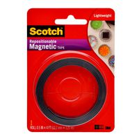 Scotch Mounting, Fastening & Surface Protection Scotch 0.5-Inch x 4-Feet Magnetic Tape (MT004.5), Pack of 1, White