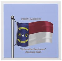 3dRose Greeting Cards, Name and Motto, 6 x 6 Inches, Waving Flag of North Carolina (gc_202011_1)