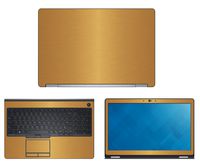 Decalrus - Protective Decal for Dell Latitude E5570 (15.6" Screen) Laptop Gold Texture Brushed Aluminum Skin Skins Decal case Cover wrap BAlatitudeE5570Gold