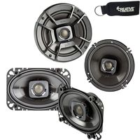 Polk Audio - A Pair of DB652 6.5" Coaxial and A Pair of DB462 4x6 Speakers - Bundle Includes 2 Pair