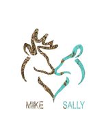 Best Deer Couple/Teal Camo and Camo/personalized names/IF YOU DO NOT SEND US YOUR NAMES AT TIME OF ORDER WE SHIP WITHOUT NAMES
