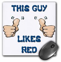 3dRose LLC 8 x 8 x 0.25 Inches This Guy Likes Red Mouse Pad (mp_150446_1)