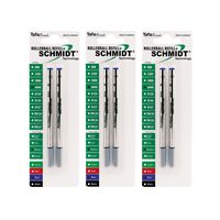 Schmidt Fineliner 6040 with Spring Loaded 1.0mm Tip Blue, 6 Pack Blister (SC58178)