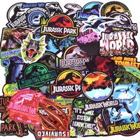 LIN LANG Dinosaur Stickers Jurassic World Park Decals, Laptop Water Bottle Skateboard Phone Motorcycle Bicycle Luggage Guitar Bike Sticker Vinyl Waterproof Decal 75pcs Pack Dinosaur Party Supplies