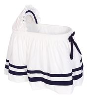 Baby Doll Bedding Modern Hotel Style II Bassinet Skirt, Navy