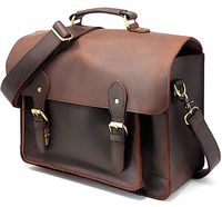 Touch of Leather DSLR Camera Bag, Shoulder Bag Messenger Satchel; Removable Insert; Fits Professional Size DSLR with Lens for Canon Nikon Sony