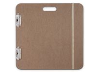 Saunders 05606 Recycled Hardboard Sketchboard - Brown, 19 in. x 18 in. Clipboard with Built-in Handle - Solid Drawing Board for Artists, Students, and Creatives