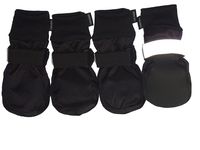 LONSUNEER Winter Paw Protector Dog Boots Waterproof Soft Sole and Nonslip Set of 4 Color Black Size Medium