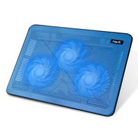 havit HV-F2056 15.6-17 Inch Laptop Cooler Cooling Pad - Slim Portable USB Powered (3 Fans) (Blue)