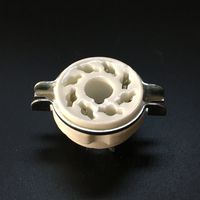 10pcs 8 pin ceramic vacuum tube sockets FOR EL34/KT88 / 6SN7