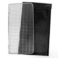 REDCAMP Folding Camping Grill Grate 304 Stainless Steel, Portable Camping Grate for Fire Cooking BBQ with Carrying Bag, 16"x8"/16" Mesh