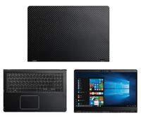decalrus - Protective Decal for Asus Q535UD 2-in-1 (15.6" Screen) Laptop Black Carbon Fiber Skin case Cover wrap CFasusQ535UD_15Black