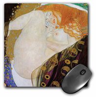 3Drose LLC 8 X 8 X 0.25 Inches Mouse Pad, Danae by Gustave Klimt (Mp_127994_1)