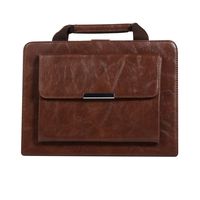 iPad Pro 11 Cover, YiMiky PU Leather Stand Case Multi Angle Viewing Business Style Handbag Case Cover with Handle Smart Folio Stand Protective Cover for 11'' iPad Pro 11 2018 - Brown