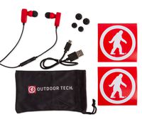 Wireless Earbuds, Tags 2.0 by Outdoor Tech, Bluetooth Sweatproof In-Ear Headphones - Red