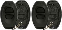 KeylessOption Keyless Entry Remote Control Black Car Key Fob Shell Case Cover Button Pad for Toyota Dealer Installed Alarm System BAB237131-022 (Pack of 2)