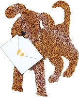 Celebrate the Home Special Delivery Delightful 3-D Animal Card, Coco Dog