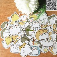 40 pcs Funny Little Hamster Stickers for Home Decor On Phone Book MacBook Laptop Sticker Decal Fridge Skateboard Toy