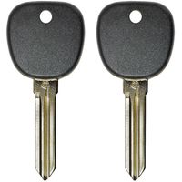 qualitykeylessplus Two Replacement Transponder Chip Keys Circle Plus B111PT for GM Vehicles with Free KEYTAG