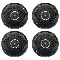 4X JBL 6.5" 150 Watts Dual Cone Boat Speakers - Black (2 Pairs)