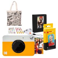 Kodak PRINTOMATIC Instant Print Camera (Yellow) Gift Bundle