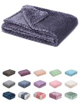 Fuzzy Blanket or Fluffy Blanket for Baby Girl or boy, Soft Warm Cozy Coral Fleece Toddler, Infant or Newborn Receiving Blanket for Crib, Stroller, Travel, Decorative (28Wx40L, XS-Grape Purple)