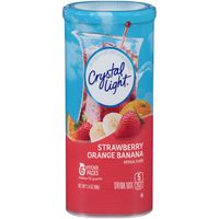 Crystal Light Strawberry Orange Banana Drink Mix (72 Pitcher Packets, 12 Canisters of 6)