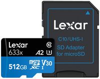 Lexar High-Performance 633X 512GB MicroSDXC UHS-I Card
