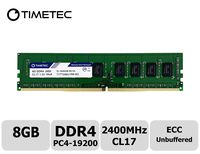 Timetec Hynix IC 8GB DDR4 2400MHz PC4-19200 Unbuffered ECC 1.2V CL17 1Rx8 Single Rank 288 Pin UDIMM Server Memory RAM Module Upgrade (8GB)