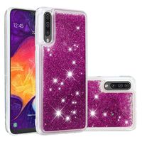 DAMONDY Galaxy A50 Case,3D Moving Bling Liquid Glitter Floating Dynamic Flowing Love Heart Ultra Clear Soft TPU Case for Samsung Galaxy A50 2019 ONLY-Purple