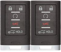 KeylessOption Keyless Entry Remote Start Car Smart Key Fob Clicker for Cadillac SRX NBG009768T (Pack of 2)