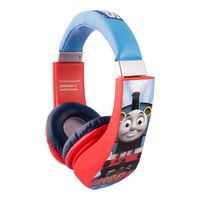 Thomas and Friends Cartoon Character Train 30385 Kid Safe Over the Ear Headphone with Volume Limiter, clear bass, warm highs and lows, 3.5MM Stereo Jack, Blue, Red & White