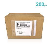Mionno 7.5" x5.5" Clear Strong Adhesive Invoice Enclosed Pouches, 200pcs Packing List/Shipping Label Envelopes Pouches for Mailing Shipping Business (Short Side Loading)