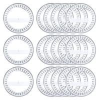 Pack of 24, 360-degree Protractor, 12.5cm (4.92") Diameter, Crystal Clear