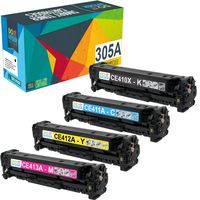 Do it Wiser Compatible Toner Cartridge Replacement for HP 305A 305X CE410X CE411A CE412A CE413A HP Laserjet Pro 400 Color MFP M451nw,M451dn, M451dw, MFP M475dn, Pro 300 Color MFP M375nw - 4 Pack